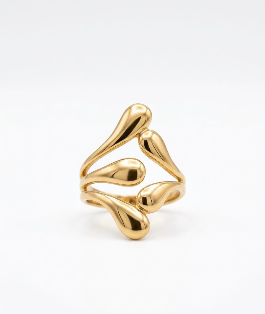 Flux Ring 18K Solid Gold Plated