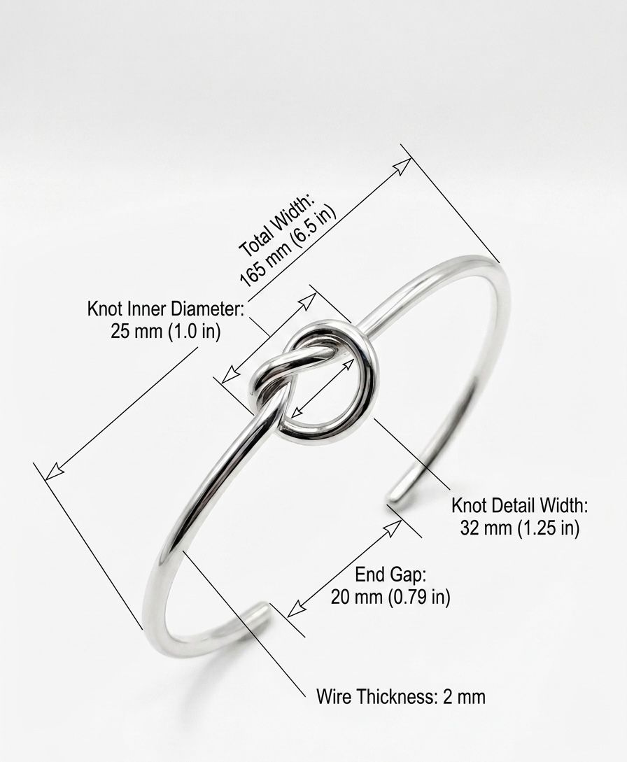 Silver Love-Knot Cuff