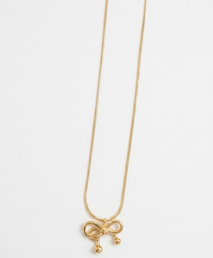 Petite Gilded Bow Pendant