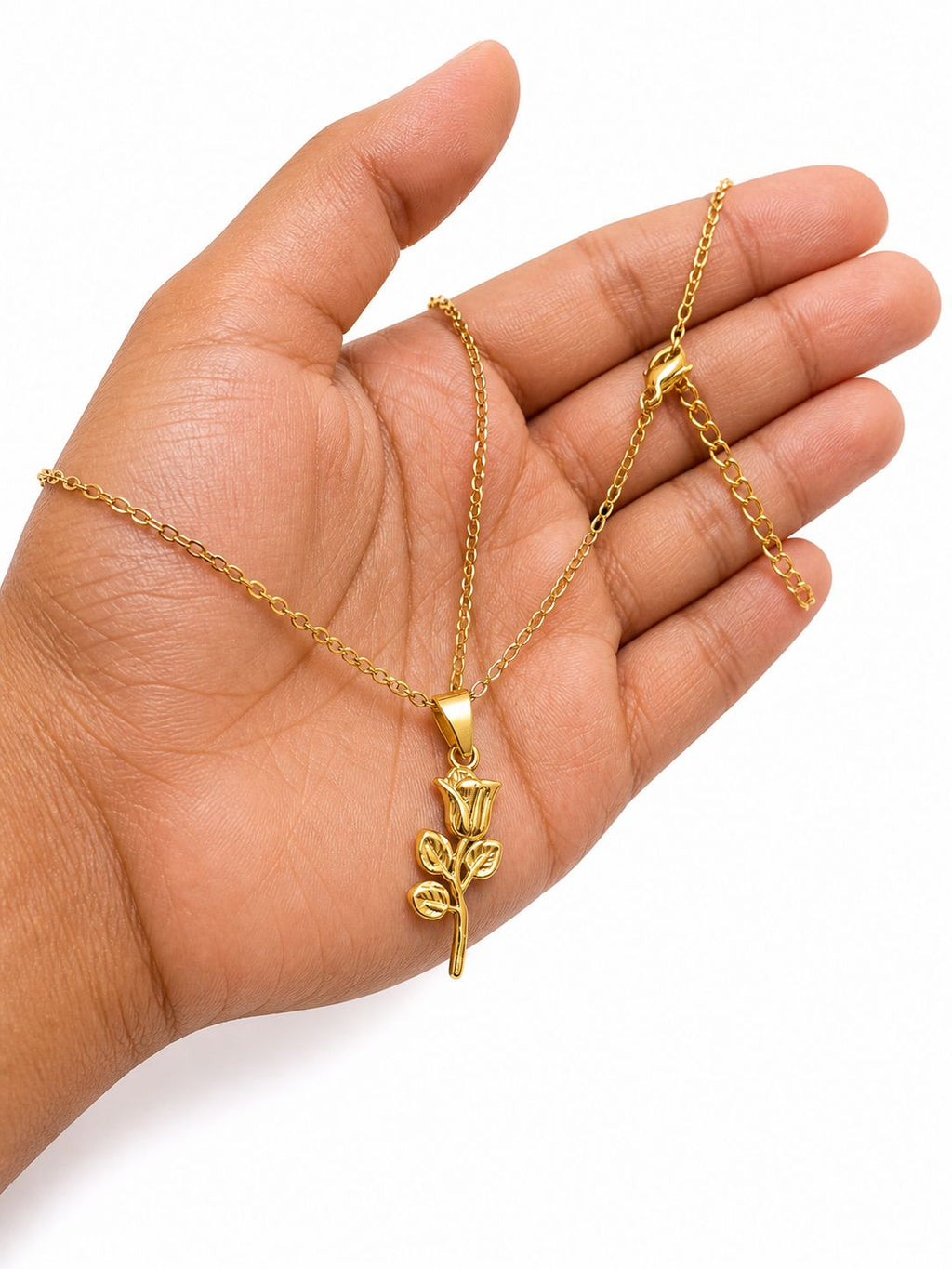Rose Silhouette Pendant