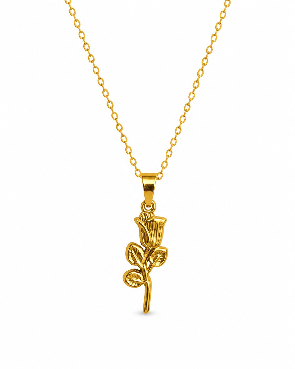 Rose Silhouette Pendant