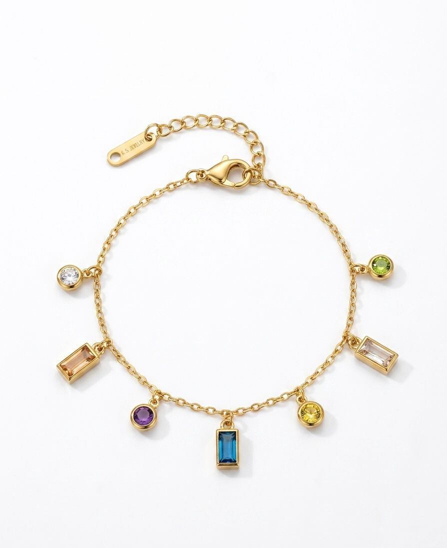 Vibrant Prism Charm Bracelet