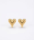 The Golden Muse Heart Studs