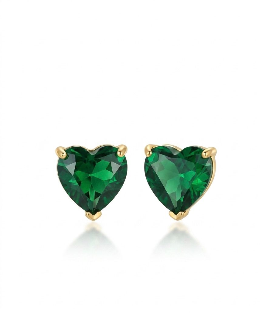 Vibrant Green Crystal Heart
