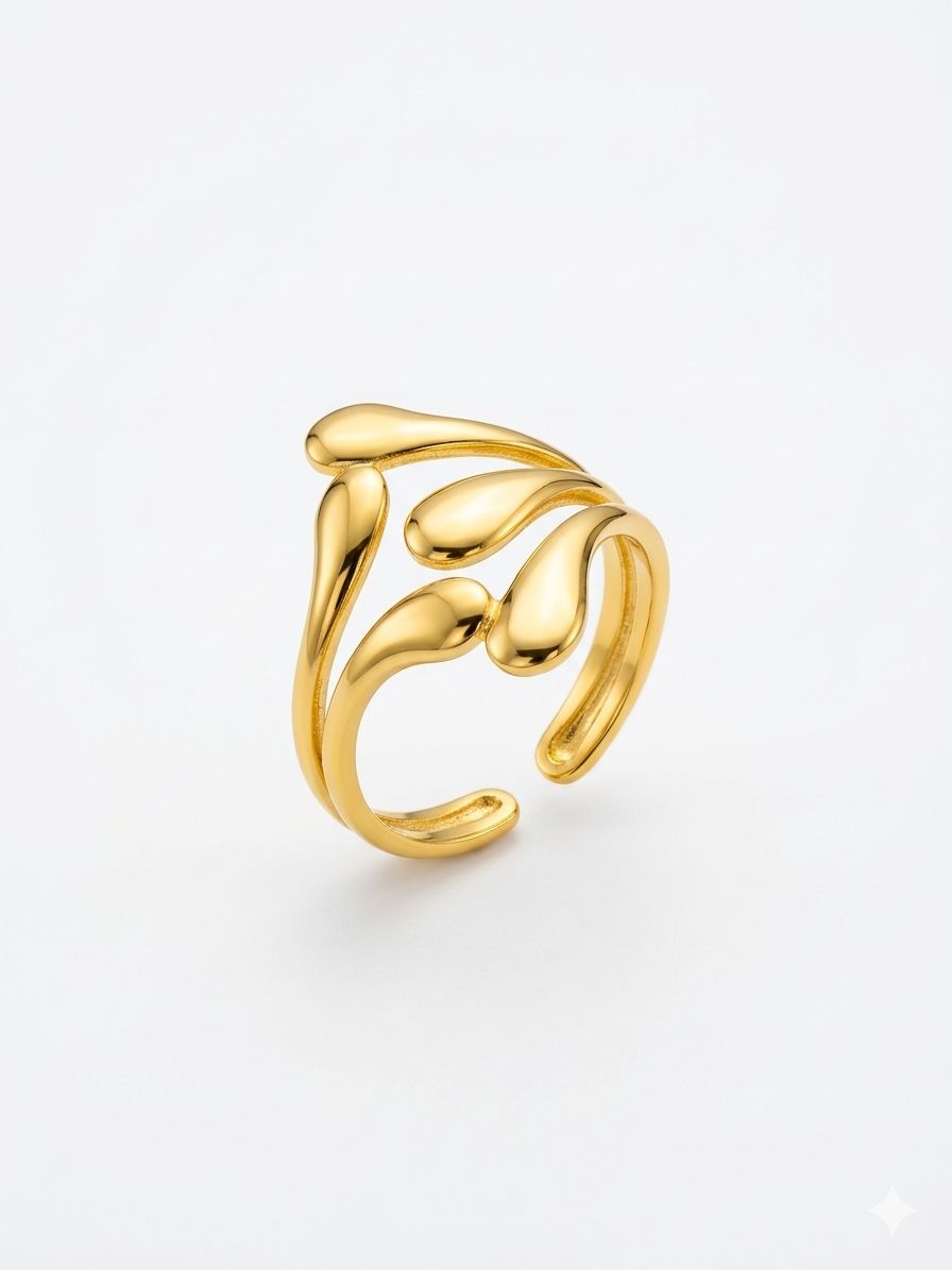 Flux Ring 18K Solid Gold Plated