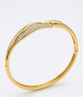 Hinged bangle bracelet